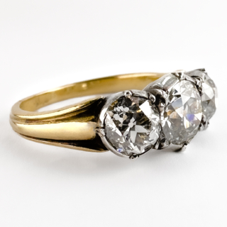Antique-3-Stone-Trilogy-Diamond-Ring-2.65ct-Side-View1