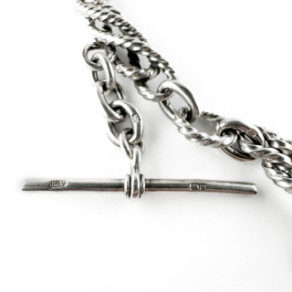 hallmarks on Edwardian Silver Fancy Link Chain