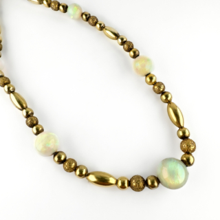 Antique-Gold-Opal-Beaded-Necklace-Top-View2