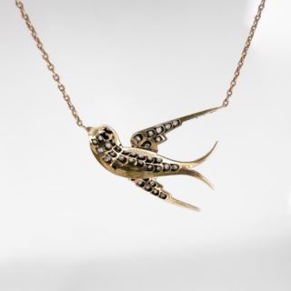 Victorian-Diamond-Swallow-Necklace-Back-View1