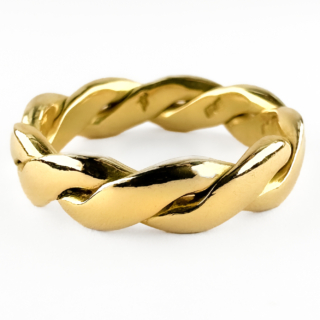 1970 Kutchinsky Twisted Gold Band 18ct gold front view