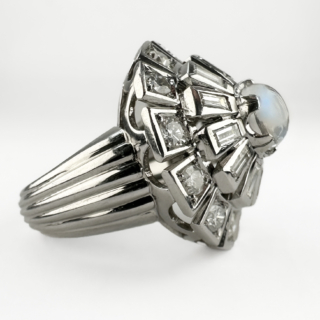 1960's-Diamond-Moonstone-Cocktail-Ring-Left-View2