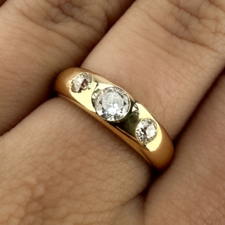 Antique-3-Stone-Diamond-Gypsy-Ring-Body-View1