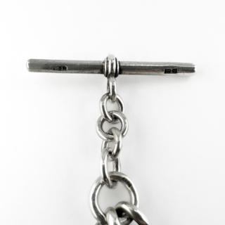 Silver-Albert-Chain-With-T-Bar-20'-Mark-View1
