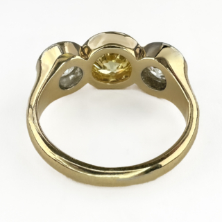 Edwardian-Yellow-and-White-Diamond-3-Stone-Ring-Back-View1