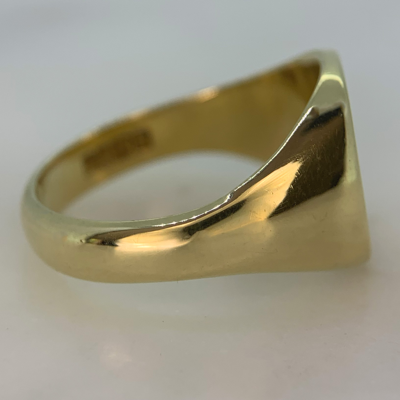 Polished Square Signet Ring | Saddingtons Antique Jewellery