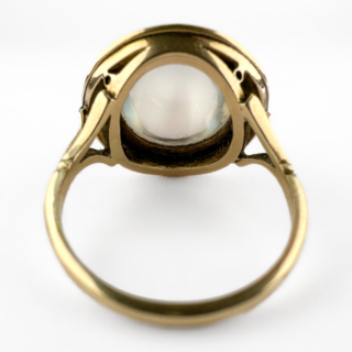 Victorian Moonstone Ring 15ct gold back view
