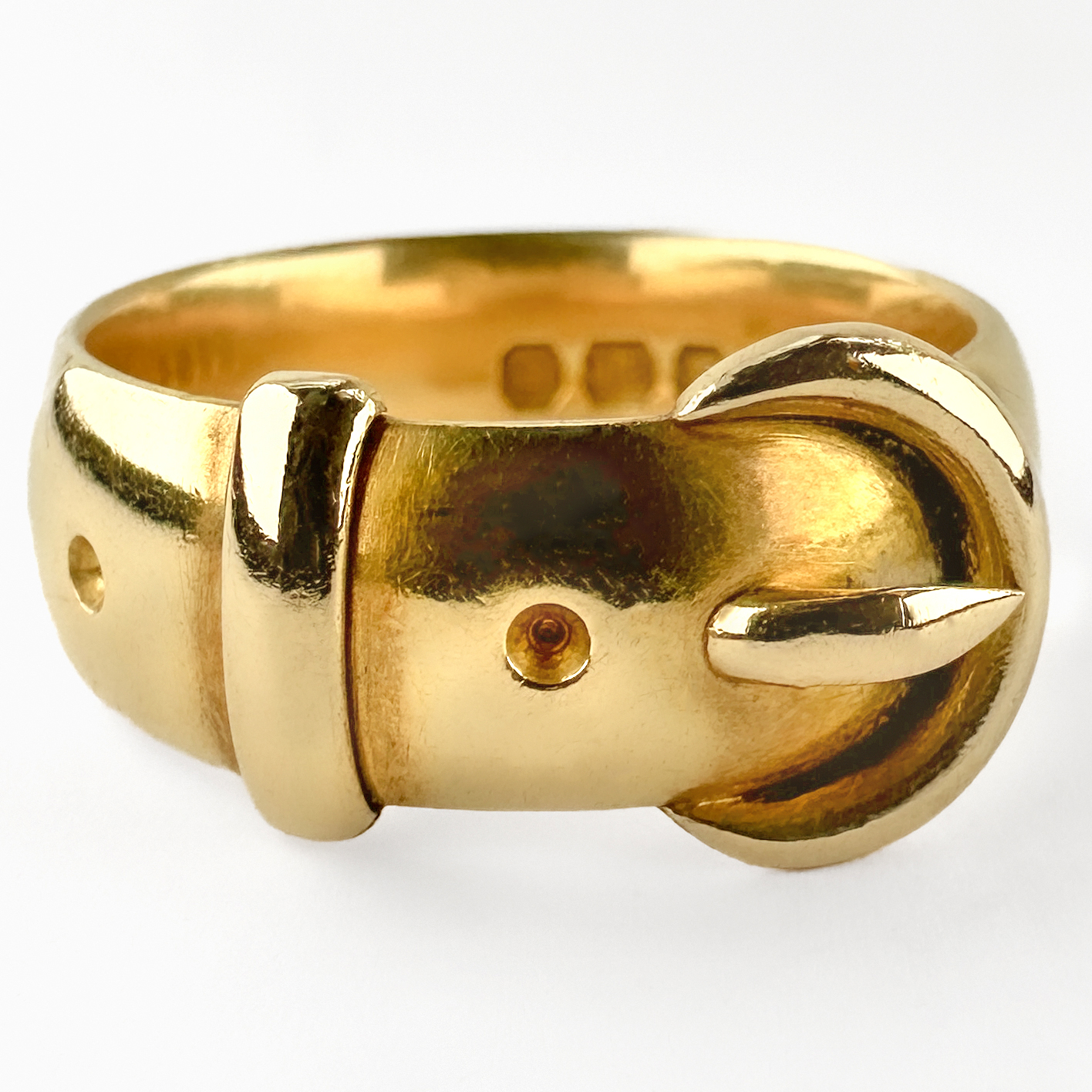 Victorian 1891 Gold Buckle Ring