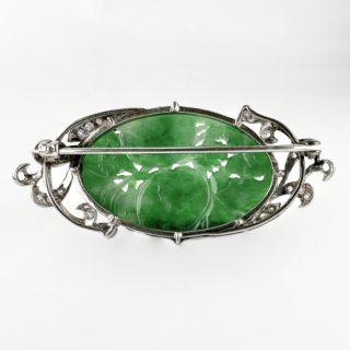 Vintage-Jade-Diamond-Brooch-Back-Vew1