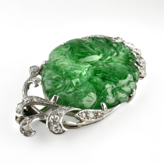 Vintage-Jade-Diamond-Brooch-Side-Vew1