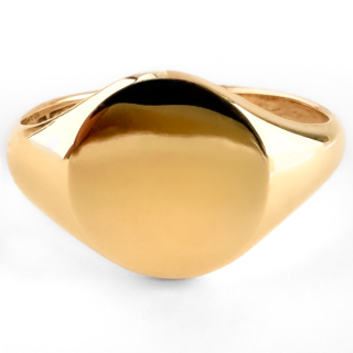 1913 Oxford Gold Signet Ring 15ct gold front view