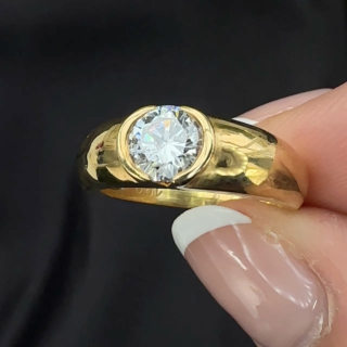 solitaire chunky ring
