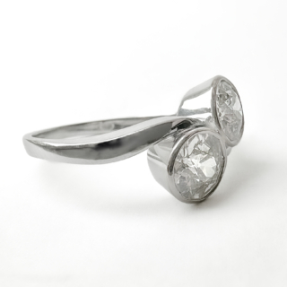 Antique-2-Stone-Crossover-Diamond-Ring-Side-View1