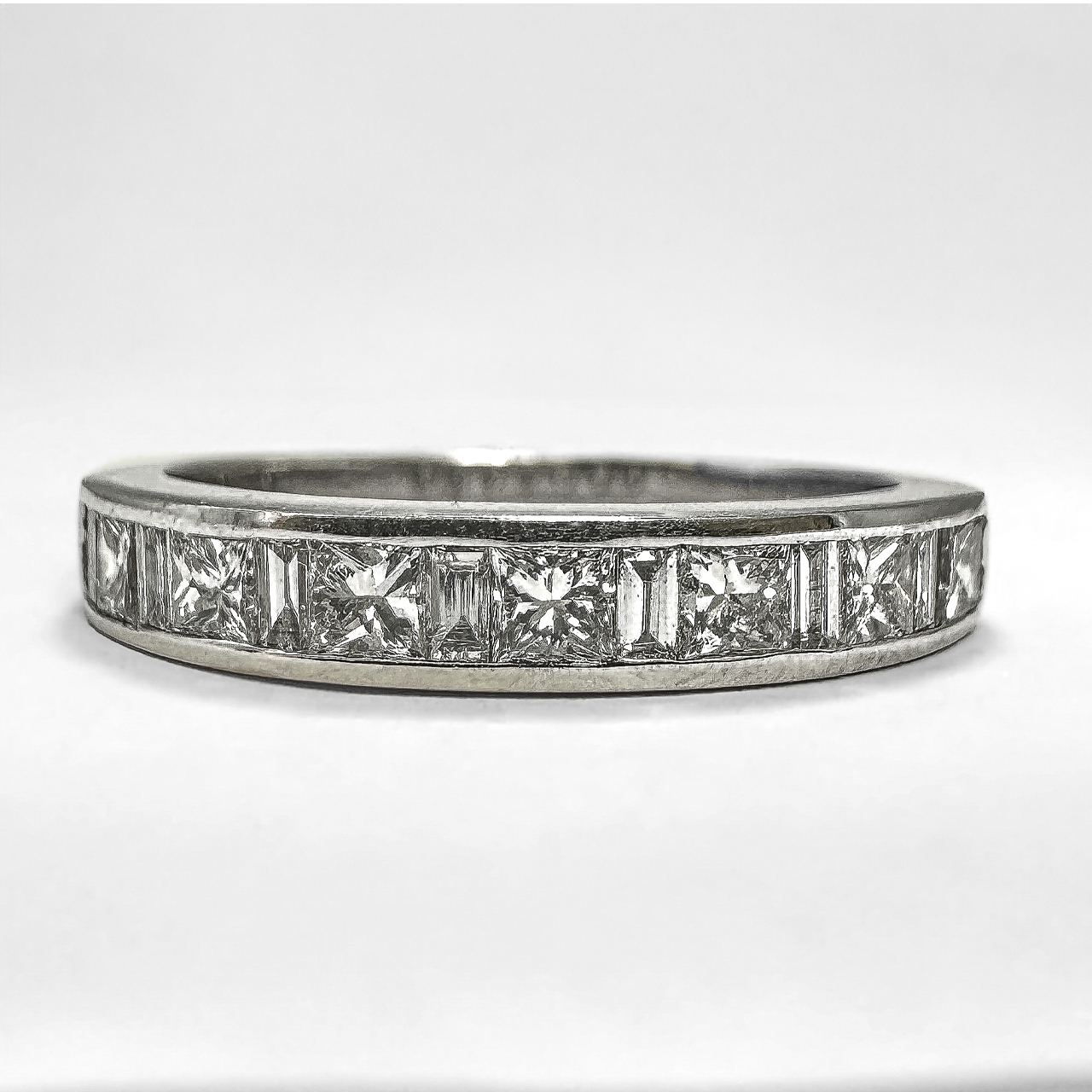 Baguette and Square Cut Diamond Eternity Ring - Saddingtons Antique ...