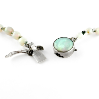 Edwardian Opal Beaded Necklace 17.5 inches view of clasp