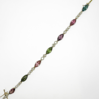 Antique-Multi-Gem-Diamond-Bracelet-Front-View2