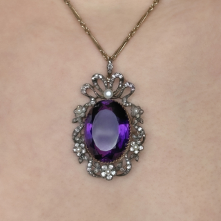 Victorian-Amethyst-Pearl-Diamond-Pendant-Body-View1