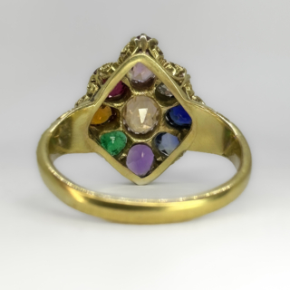 Rare-Antique-Multi-Gem-Cluster-Ring-Back-View1