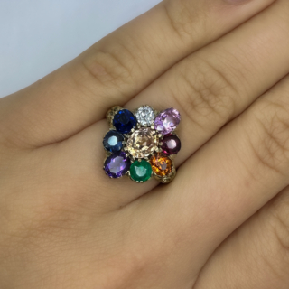 Rare-Antique-Multi-Gem-Cluster-Ring-Body-View1