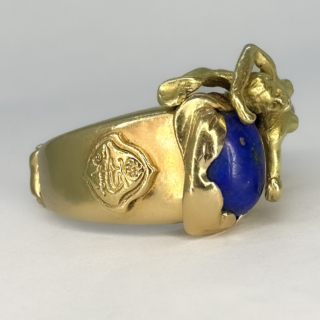 Figurative-Art-Nouveau-Lapis-Lazuli-Ring-Side-View1.2