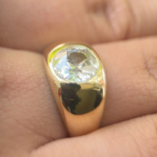 2.16ct Diamond Single Stone Gypsy Ring