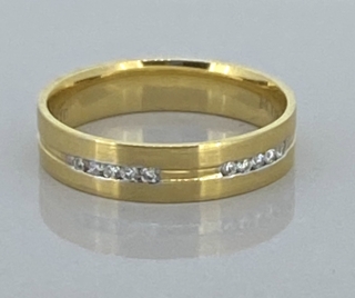 Beautiful 18 Carat Gold and Diamond Half Eternity Ring