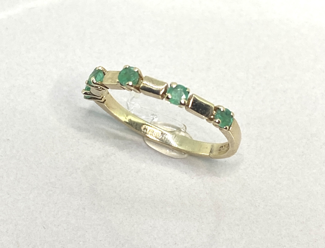 Emerald Half Eternity Band Ring
