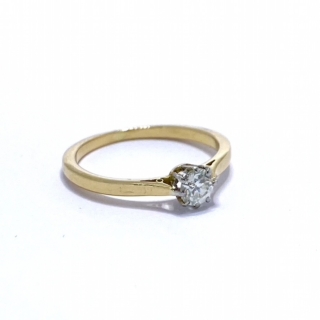 Diamond Solitaire Ring 1.03ct, bright brilliant cut diamond set in 18ct gold.