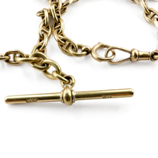 Cable Link Mariner Albert Chain 18ct gold detail view