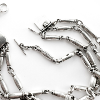 Georg Jensen triple layer necklace & bracelet suite
