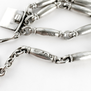Georg Jensen triple layer necklace & bracelet suite