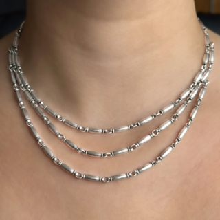 Georg Jensen triple layer necklace & bracelet suite