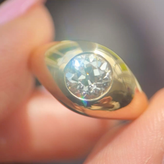 Edwardian 1.32ct Single Stone Diamond Gypsy R
