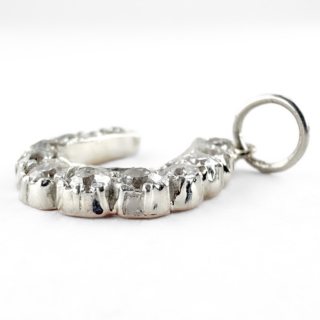 Edwardian Diamond Horseshoe Pendant side view