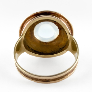 1970s Moonstone Statement Ring 14ct gold back view