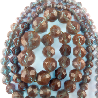 Antique Saphiret Graduated Bead Necklace details up close