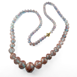 Antique Saphiret Graduated Bead Necklace full necklace