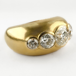 1950's-5-Stone-Diamond-Ring-2.15ct-Side-View1