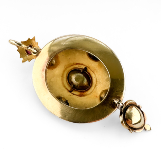 Victorian Holbeinesque Multi-Gem Pendant 15ct gold view of back
