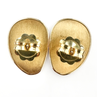 Rear View of Marco Bicego Lunaria Gold Stud Earrings