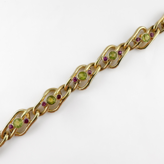 Antique-Ruby-Peridot-Bracelet-Front-View1
