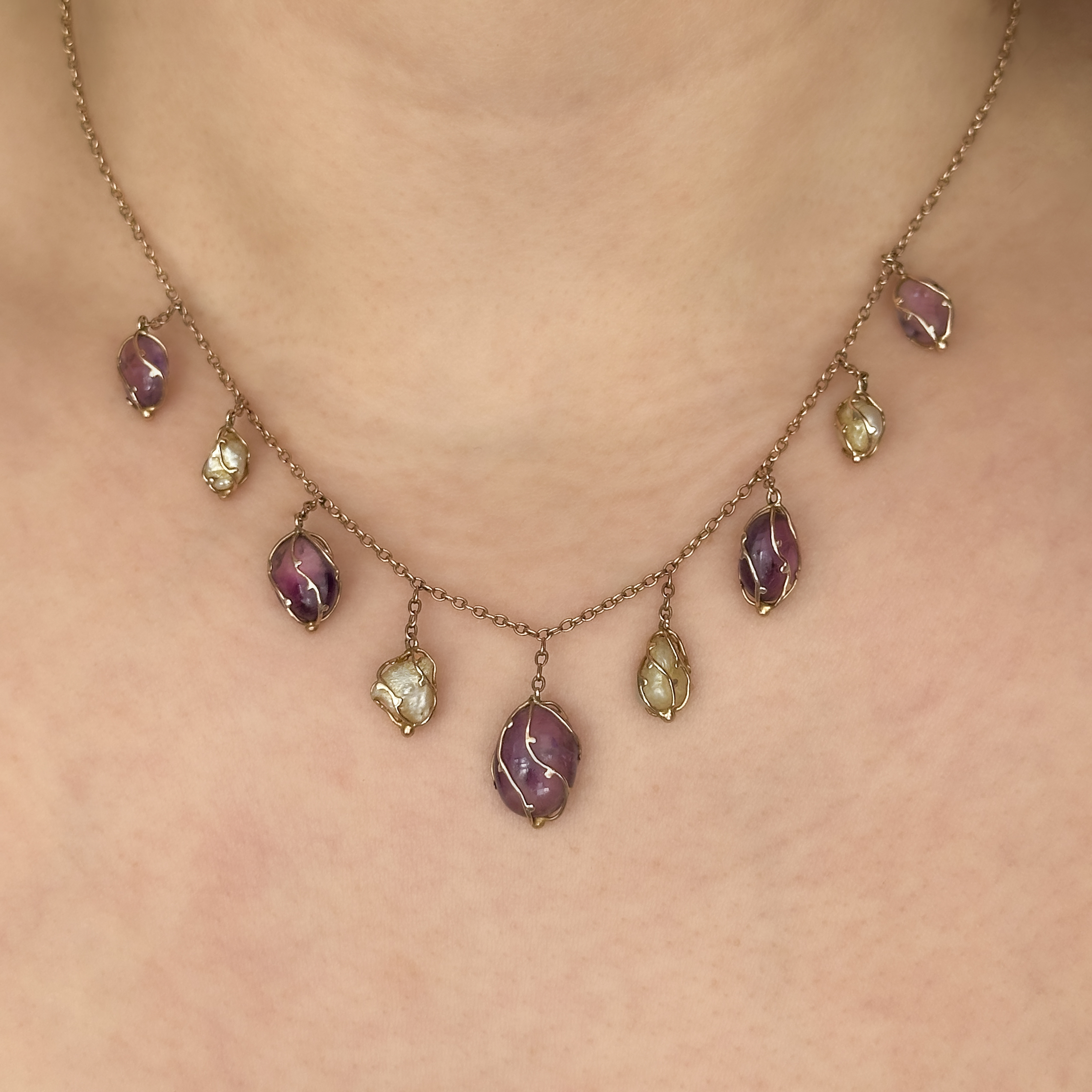 Arts & Crafts Drop Necklace