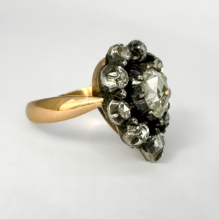 Antique-Rose-Cut-Diamond-Cluster-Ring-Side-View1