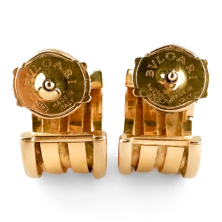 Vintage Bvlgari B.zero1 Yellow Gold Hoop Earrings 18ct gold view of back