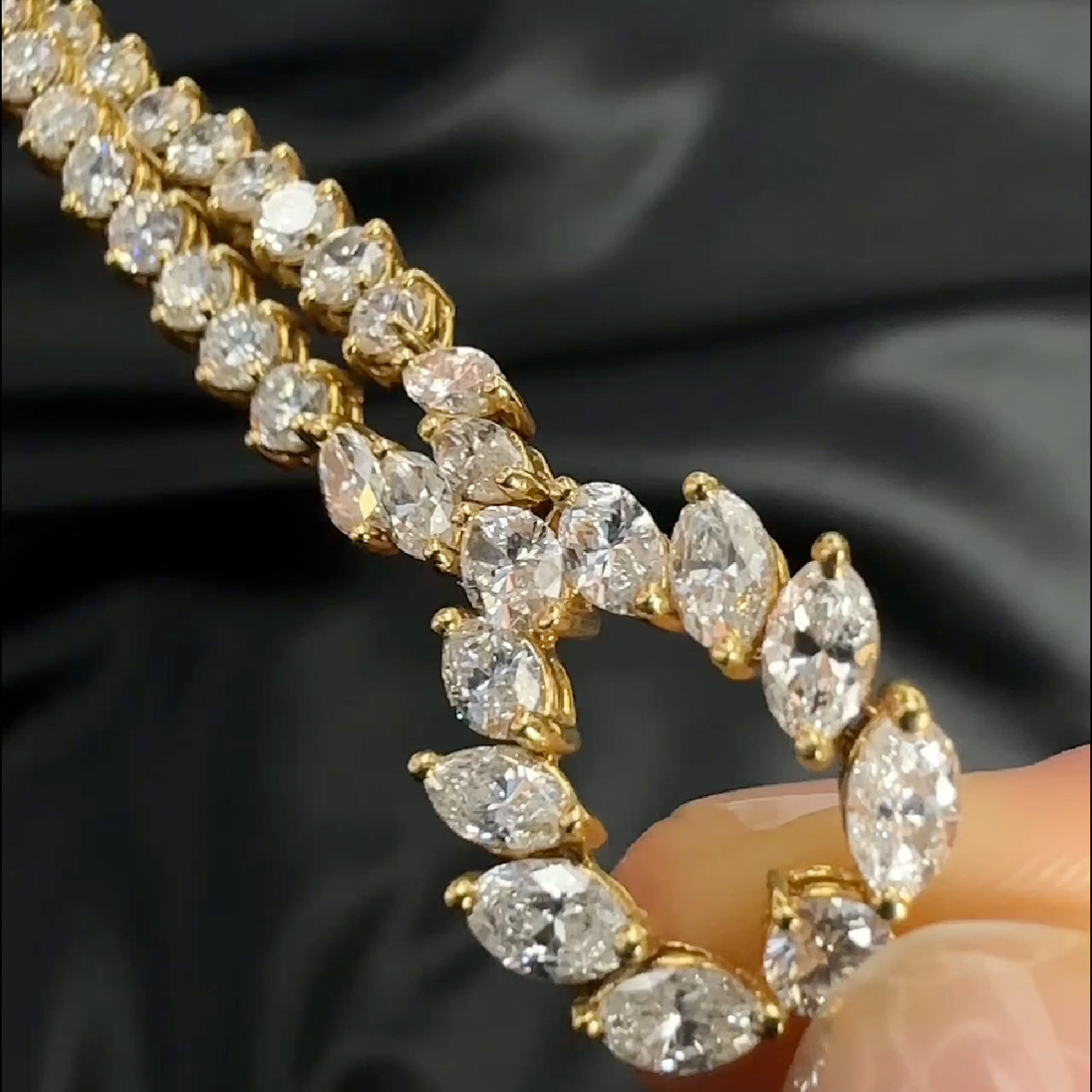 Diamond Riviere Necklace | Saddingtons Antique Jewellery