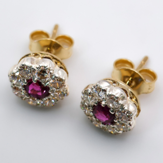 28-04-25-Burma-Ruby-Diamond-Cluster-Stud-Earrings-Side1