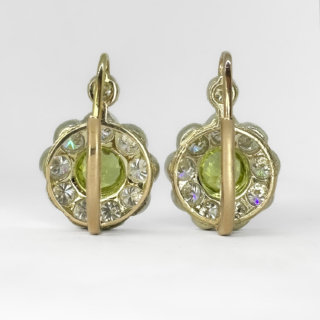 Peridot-Diamond-Cluster-Earrings-Back-View1