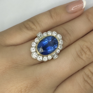 10ct-Blue-Purple-Sapphire-Diamond-Cluster-Ring-Body-View1