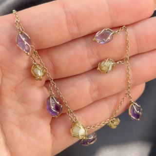 Arts & Crafts Drop Necklace