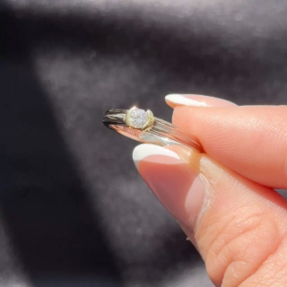 Diamond Solitaire Millennium Ring